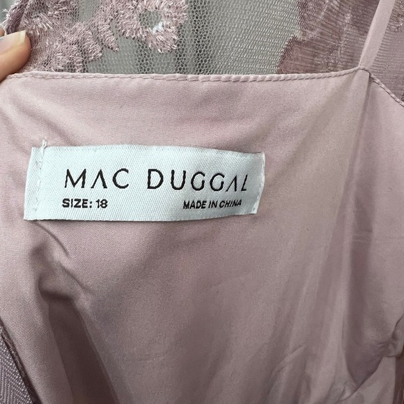 NEW $598 MAC DUGGAL 50664 LILAC FLORAL ILLUSION GOWN Size 18 - Picture 13 of 16